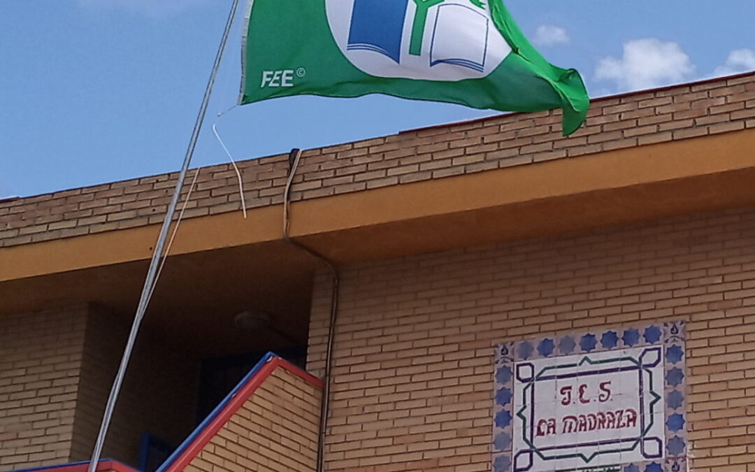 Bandera Verde ondeando sobre el Instituto
