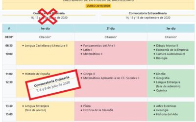 Novedades sobre la PEVAU (07-05-2020)