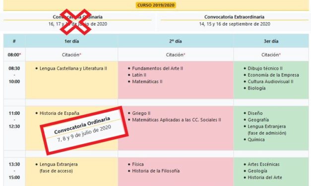 Novedades sobre la PEVAU (07-05-2020)