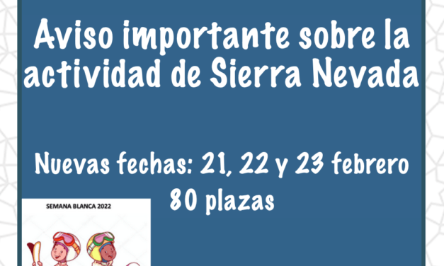 Cambios en la actividad: Escolares en Sierra Nevada