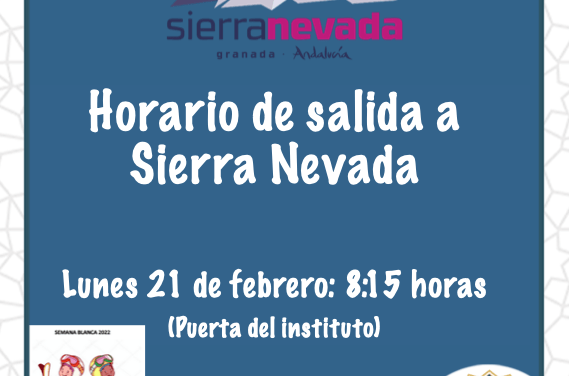Horario de salida a Sierra Nevada