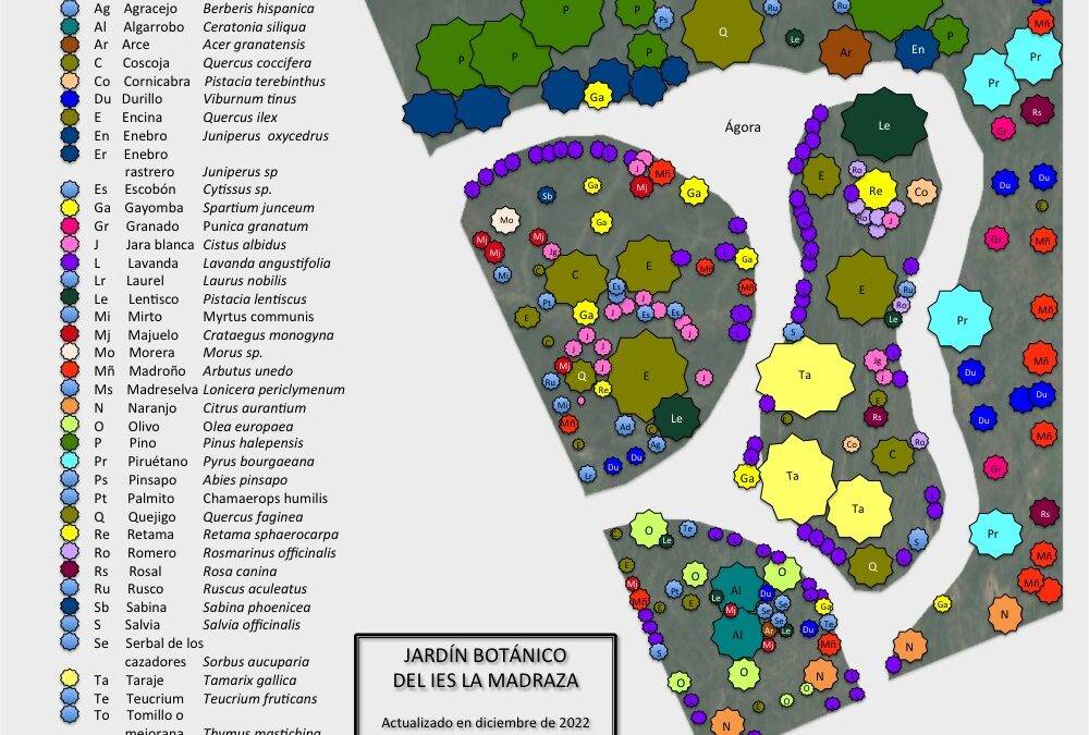 Plano del jardín botánico