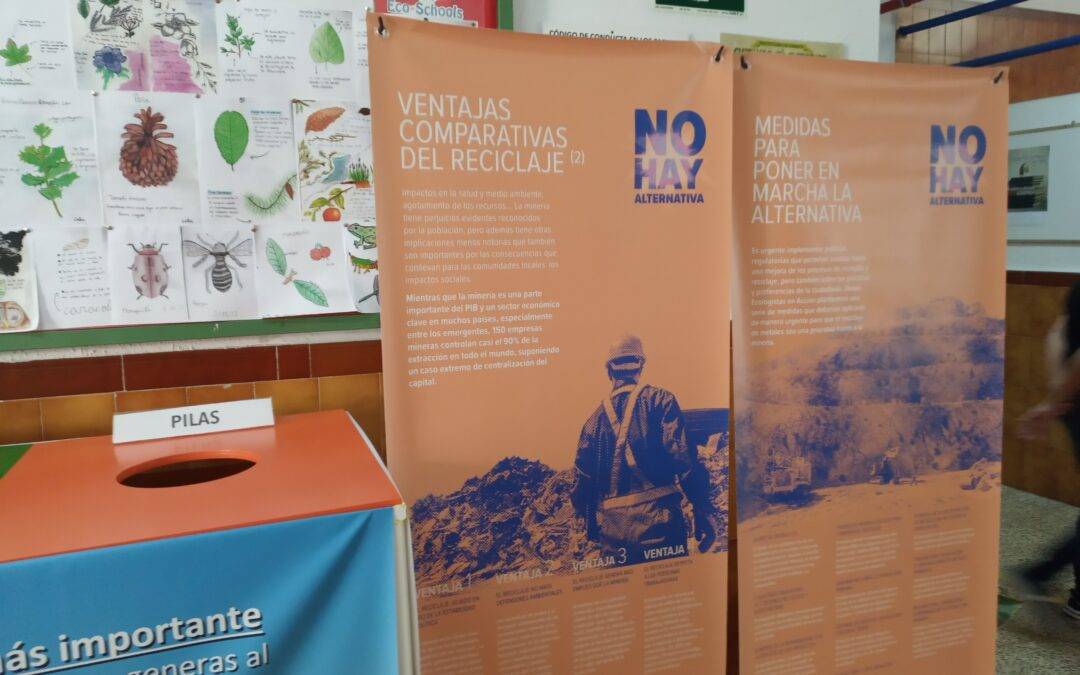 Exposición sobre reciclaje y minería de los metales
