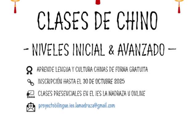 ¡AÚN PUEDES MATRICULARTE EN LAS CLASES DE CHINO!